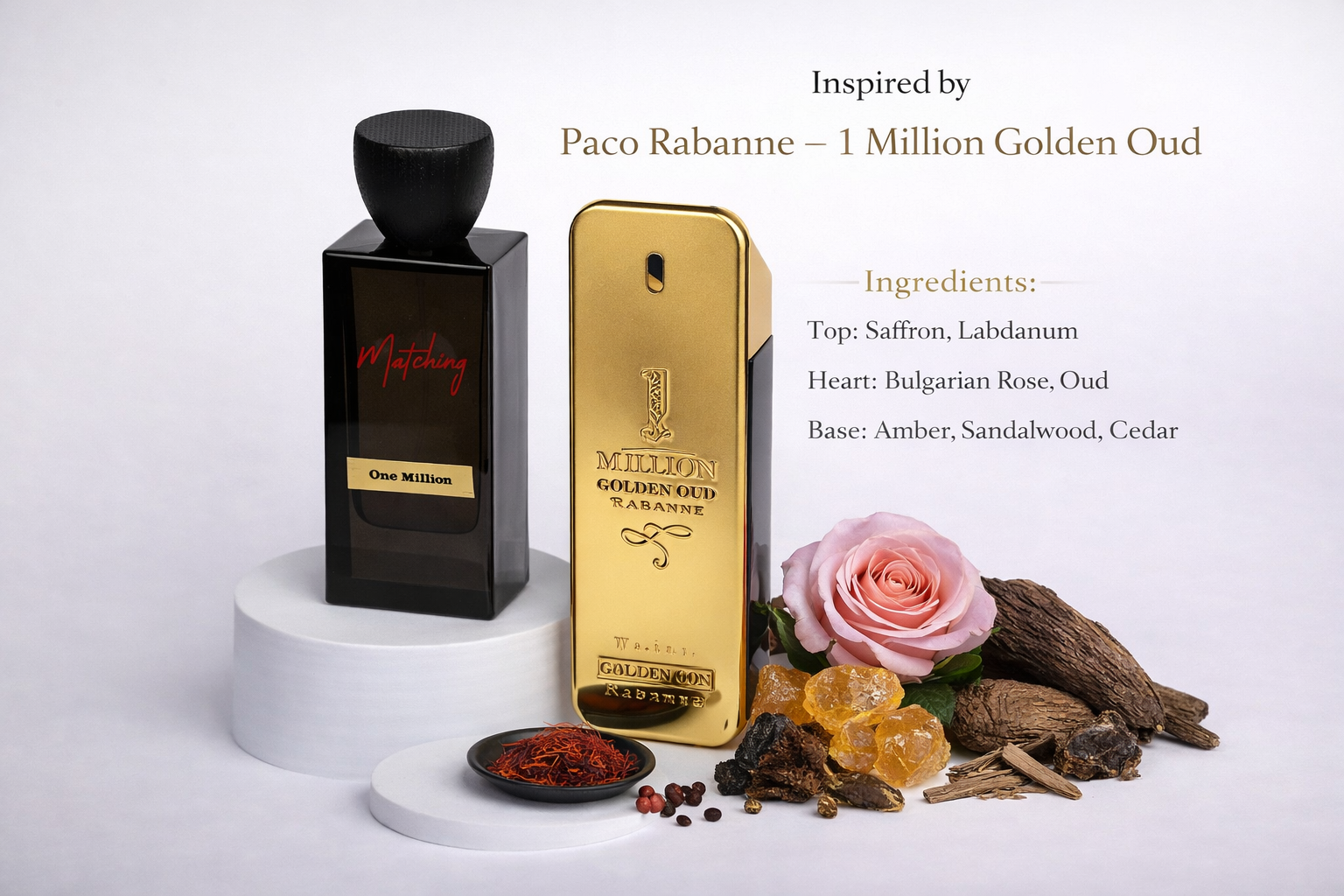 Matching Rabanne 1 Million Golden Oud