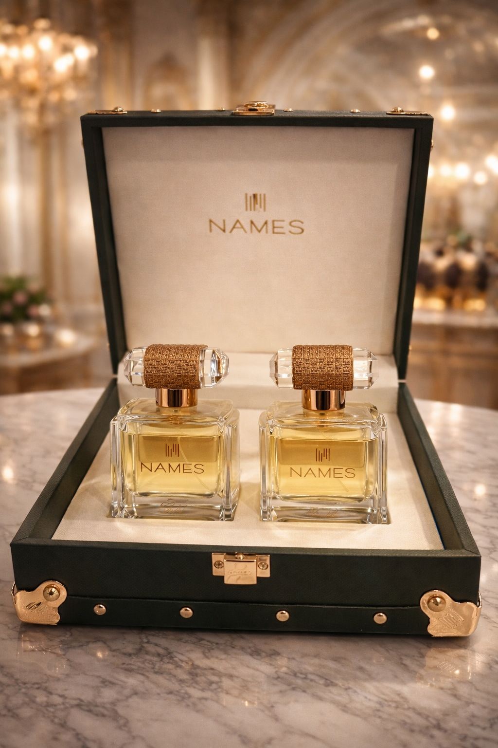 Leather Box with 2 Perfumes (100ml Each)