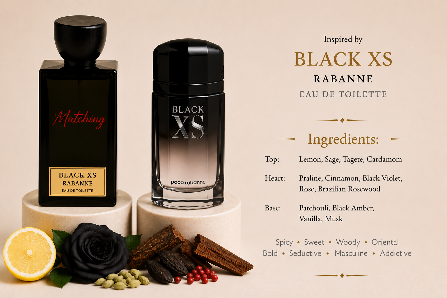 Matching Rabanne Black XS
