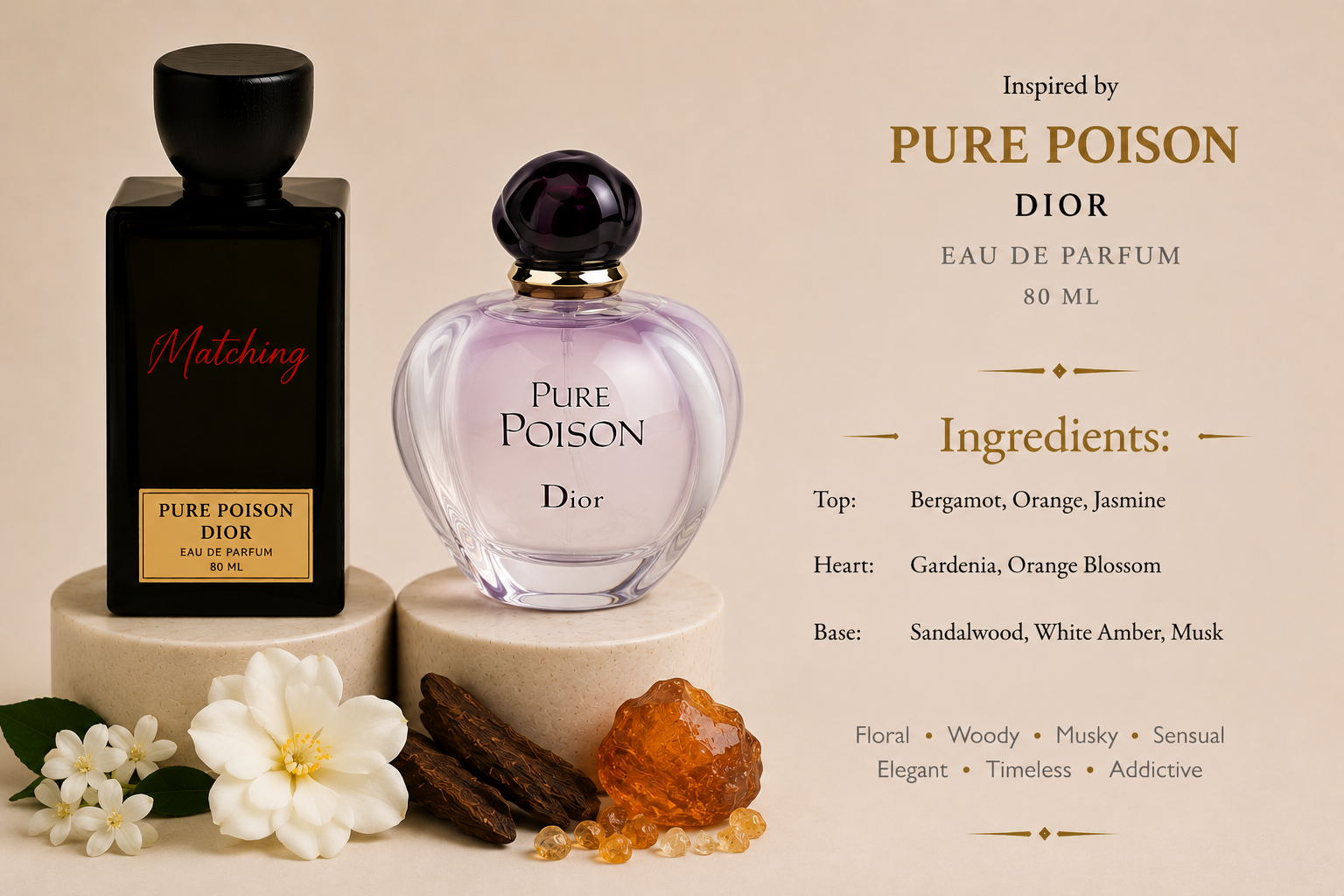 Matching Dior Pure Poison